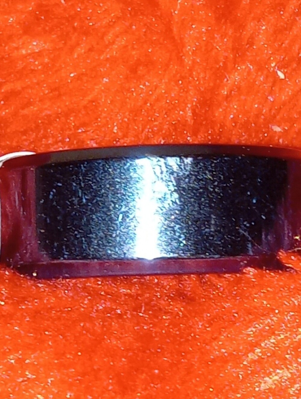 UNISEX Stainless  Steel Gunmetal Blue Band Size 9